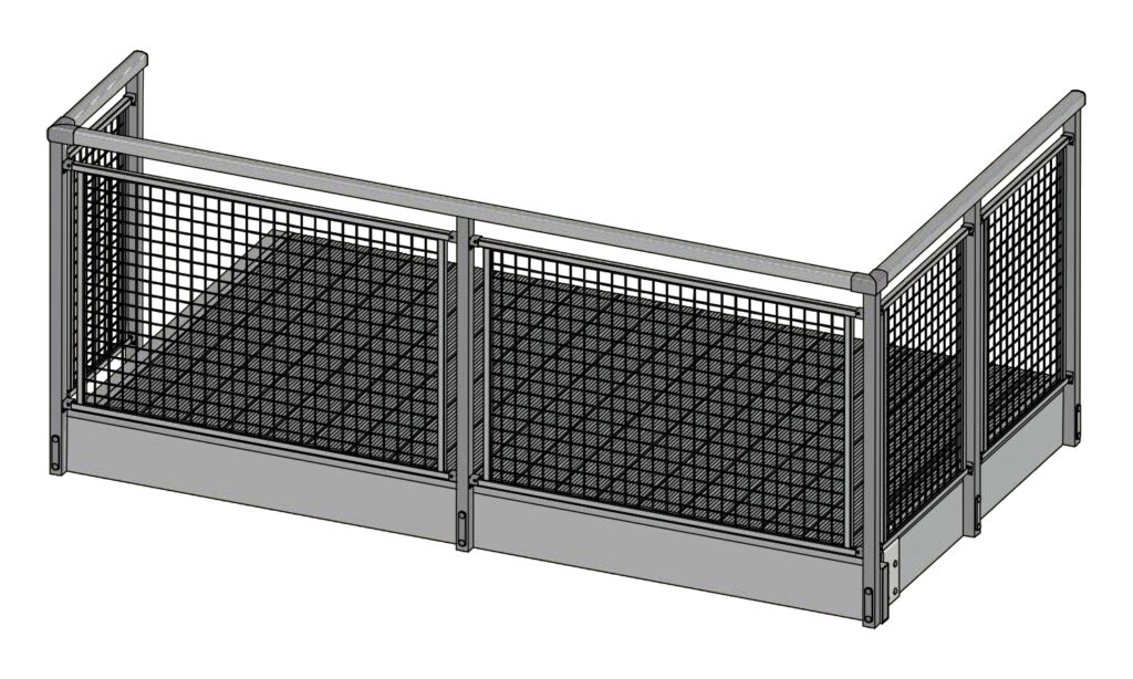 levante aluminum mesh rail balcony